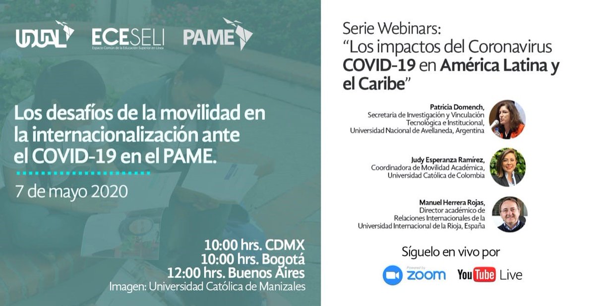 Webinar Los desafíos de la movilidad en la intern ante el COVID 19 en el PAME